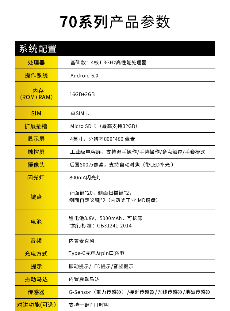 iData70三防手持终端PDA