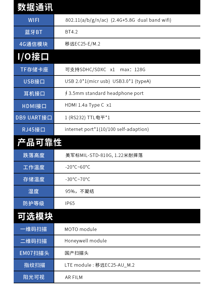 三防平板终端WCT-160M